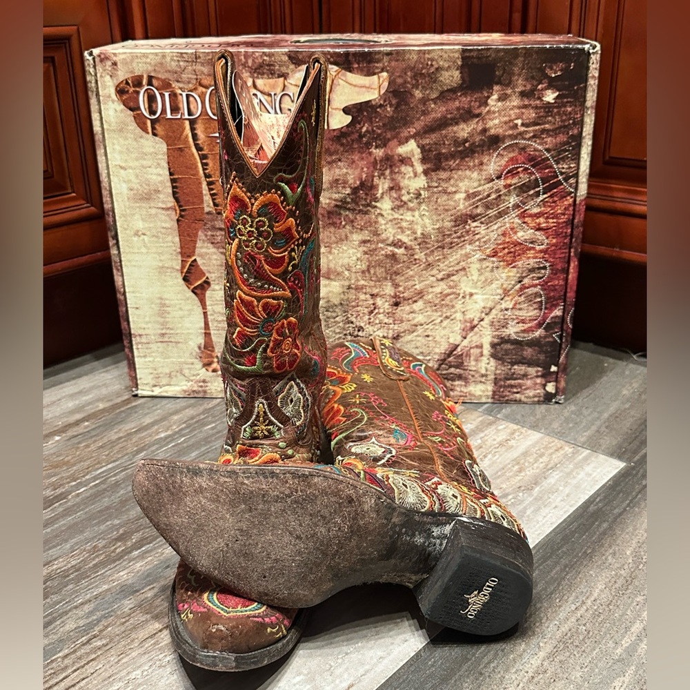 Old Gringo Olivia Boots Floral Embroidery Cowboy Size 7 Wedding Cowgirl Boots - Picture 9 of 10
